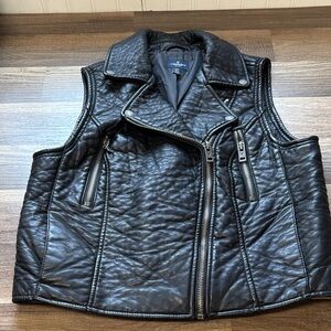 American Eagle Outfitters vegan moto rocker vest